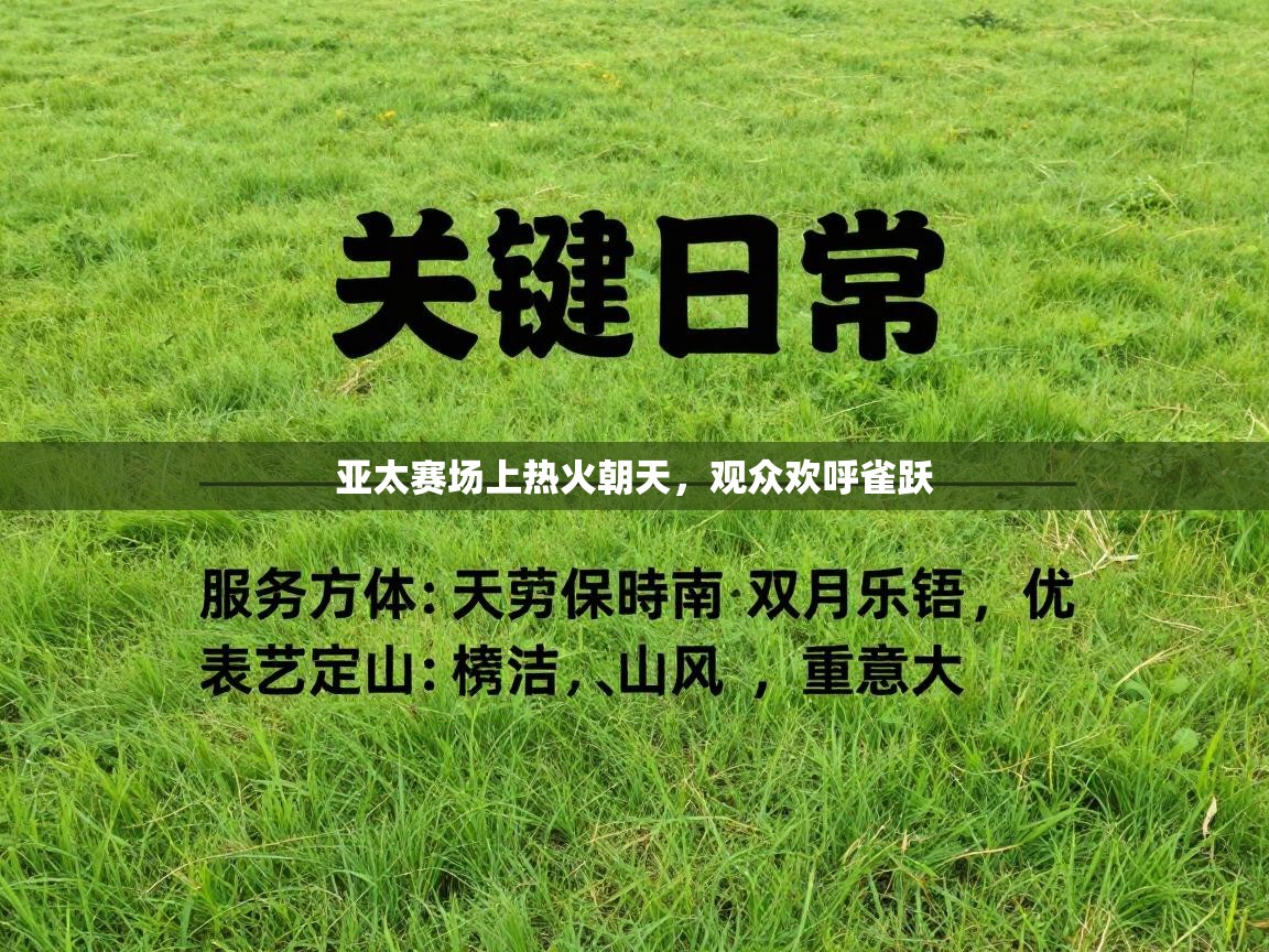亚太赛场上热火朝天，观众欢呼雀跃  第2张